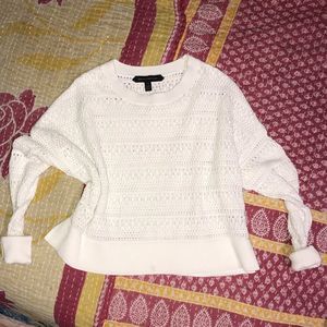 Banana Republic Lightweight crochet crop sweater